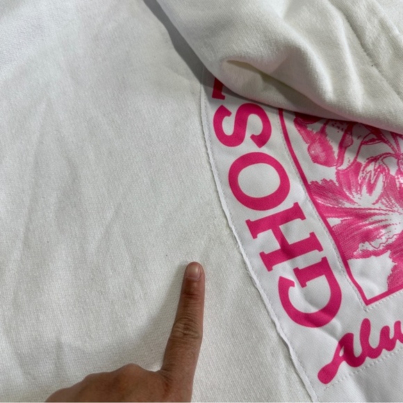 Lonely Ghost Women’s Ghostly Florals Sweatshirt Hoodie Pullover in White XXL - Picture 16 of 16